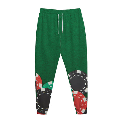 Casino Poker Chips Print Jogger Pants