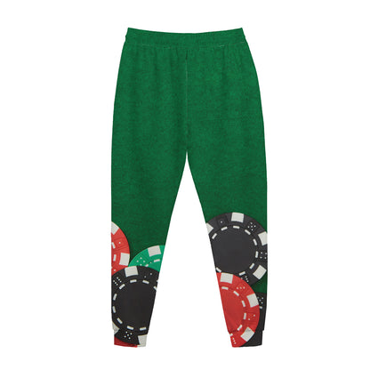 Casino Poker Chips Print Jogger Pants