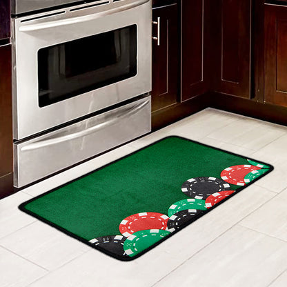 Casino Poker Chips Print Kitchen Mat