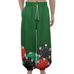 Casino Poker Chips Print Lantern Pants