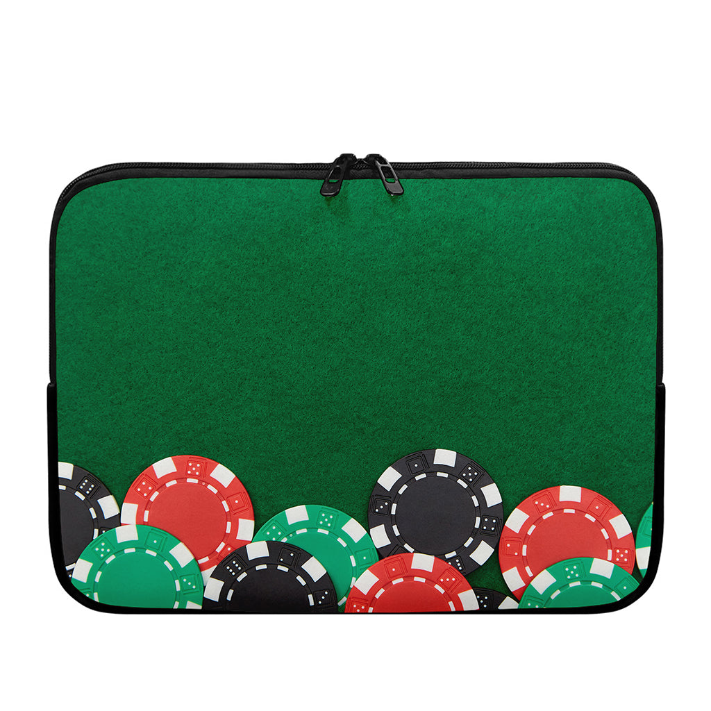 Casino Poker Chips Print Laptop Sleeve