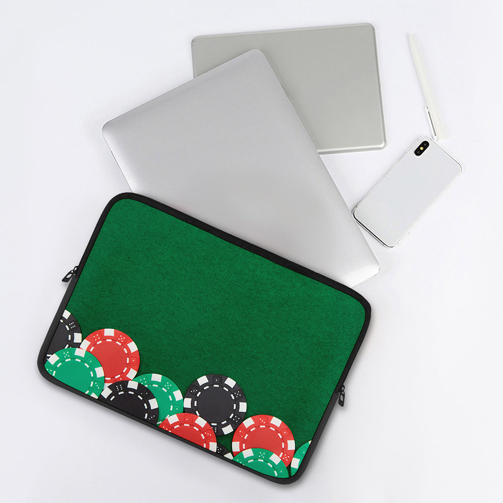 Casino Poker Chips Print Laptop Sleeve