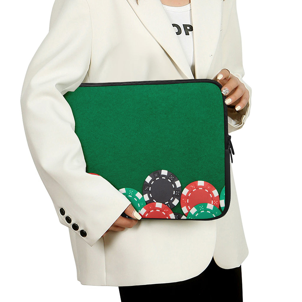 Casino Poker Chips Print Laptop Sleeve
