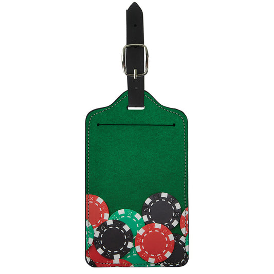 Casino Poker Chips Print Luggage Tag