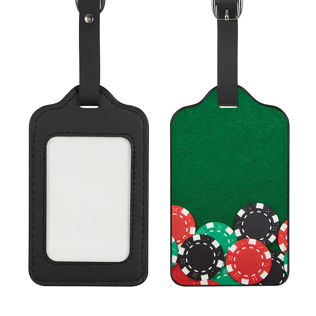 Casino Poker Chips Print Luggage Tag