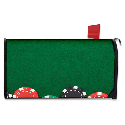 Casino Poker Chips Print Mailbox Cover