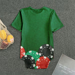 Casino Poker Chips Print Men's Bodysuit
