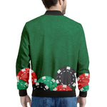 Casino Poker Chips Print Men's Bomber Jacket