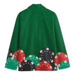 Casino Poker Chips Print Men's Cotton Blazer
