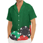 Casino Poker Chips Print Men's Deep V-Neck Shirt
