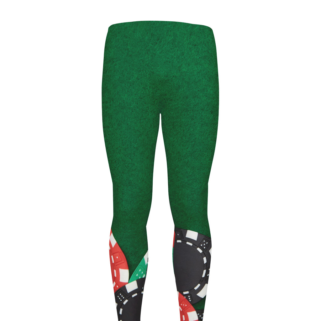 Casino Poker Chips Print Men's leggings
