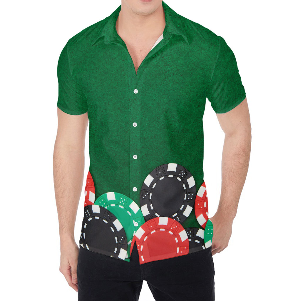 Casino Poker Chips Print Men's Shirt