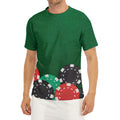 Casino Poker Chips Print Men's Short Sleeve Rash Guard