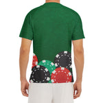 Casino Poker Chips Print Men's Short Sleeve Rash Guard