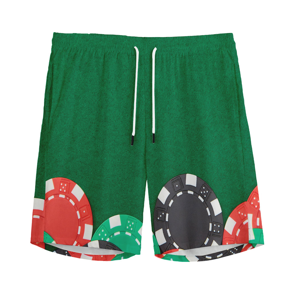 Casino Poker Chips Print Men's Sports Shorts