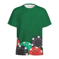 Casino Poker Chips Print Men's Athletic T-Shirt