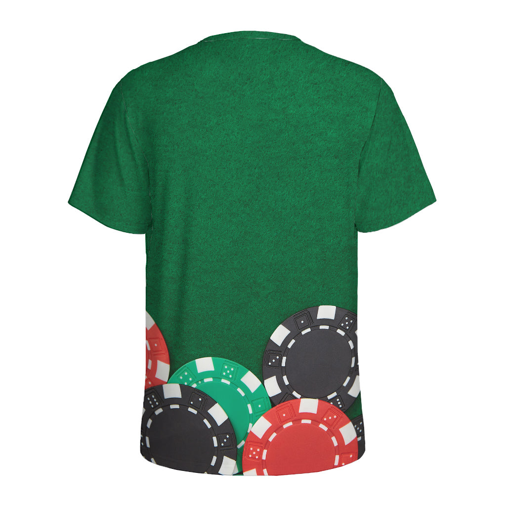 Casino Poker Chips Print Men's Sports T-Shirt