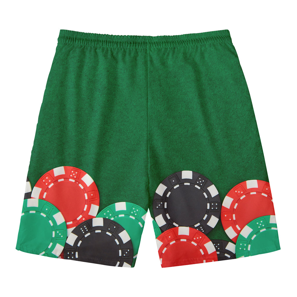 Casino Poker Chips Print Men's Swim Trunks