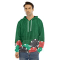 Casino Poker Chips Print Men's Velvet Pullover Hoodie