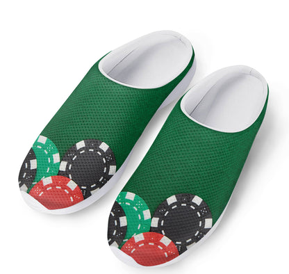 Casino Poker Chips Print Mesh Casual Shoes