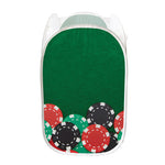Casino Poker Chips Print Mesh Laundry Hamper