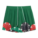 Casino Poker Chips Print Mesh Shorts