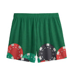 Casino Poker Chips Print Mesh Shorts