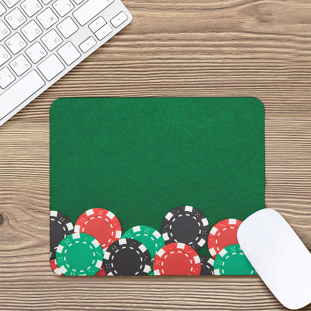 Casino Poker Chips Print Mouse Pad
