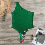 Casino Poker Chips Print One Shoulder Bodysuit