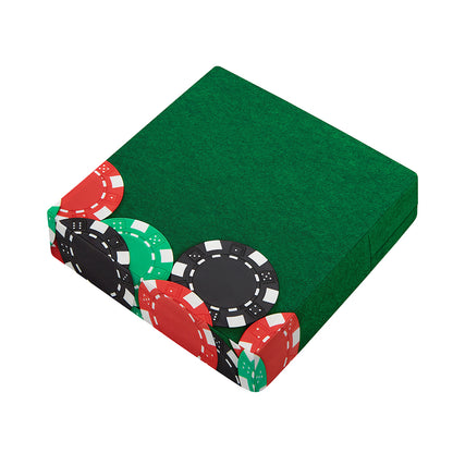 Casino Poker Chips Print Outdoor Seat Cushion Cover