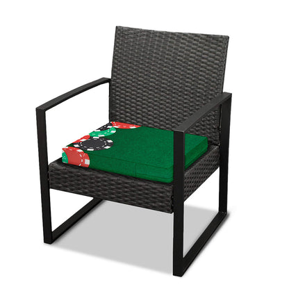Casino Poker Chips Print Outdoor Seat Cushion Cover