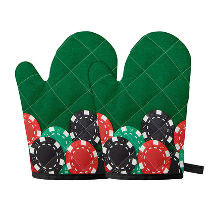 Casino Poker Chips Print Oven Mitts