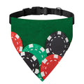 Casino Poker Chips Print Over The Collar Dog Bandana