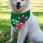 Casino Poker Chips Print Over The Collar Dog Bandana