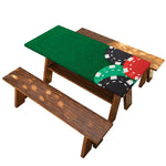Casino Poker Chips Print Picnic Table Cover