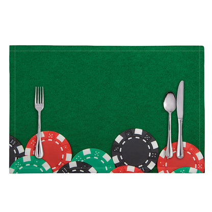 Casino Poker Chips Print Placemat