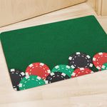 Casino Poker Chips Print Polyester Doormat