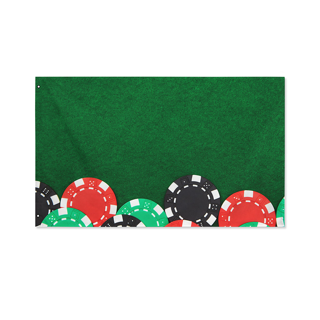Casino Poker Chips Print Polyester Flag
