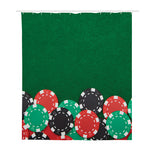 Casino Poker Chips Print Polyester Shower Curtain