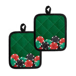 Casino Poker Chips Print Pot Holders