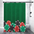 Casino Poker Chips Print Premium Shower Curtain