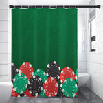 Casino Poker Chips Print Premium Shower Curtain