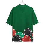 Casino Poker Chips Print Rayon Hawaiian Shirt