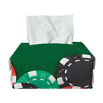 Casino Poker Chips Print Rectangle Tissue Box Cover