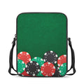 Casino Poker Chips Print Rectangular Crossbody Bag