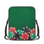 Casino Poker Chips Print Rectangular Crossbody Bag