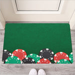 Casino Poker Chips Print Rubber Doormat