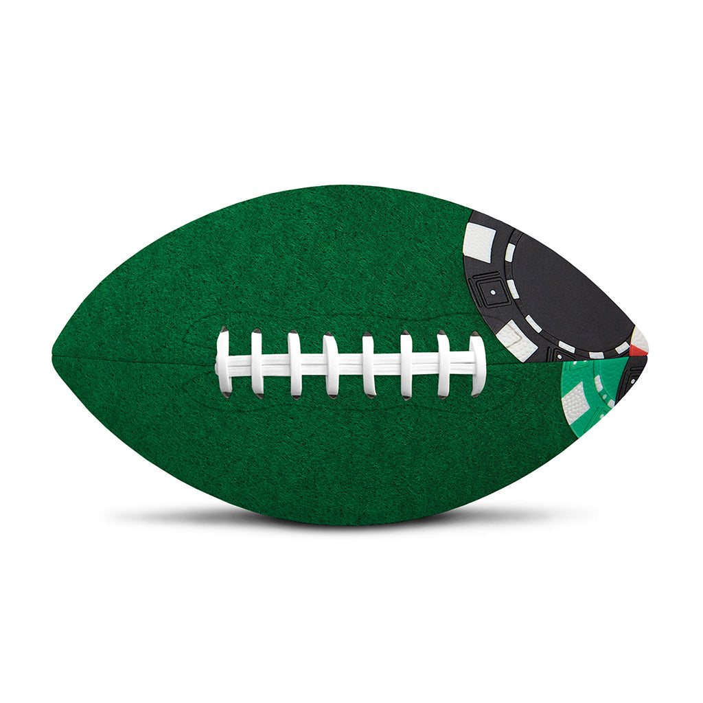 Casino Poker Chips Print Rugby Ball