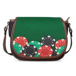 Casino Poker Chips Print Saddle Bag