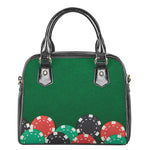 Casino Poker Chips Print Shoulder Handbag